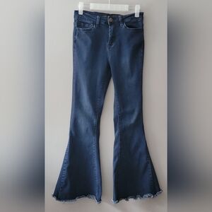 Flying Monkey women's High Rise Super Flare Stretch jeans